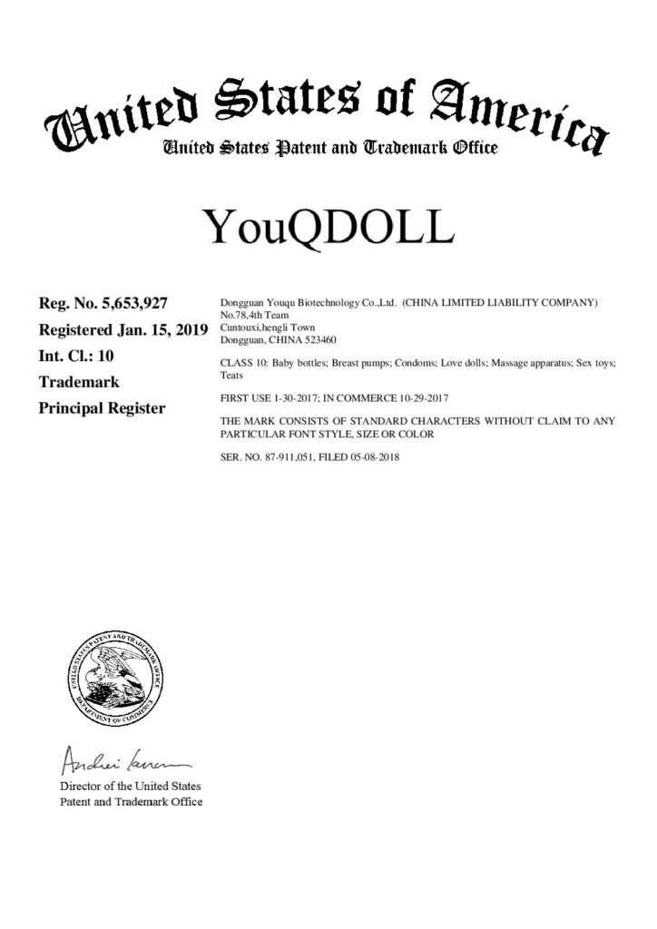 YOUDOLL United States trademark document preview